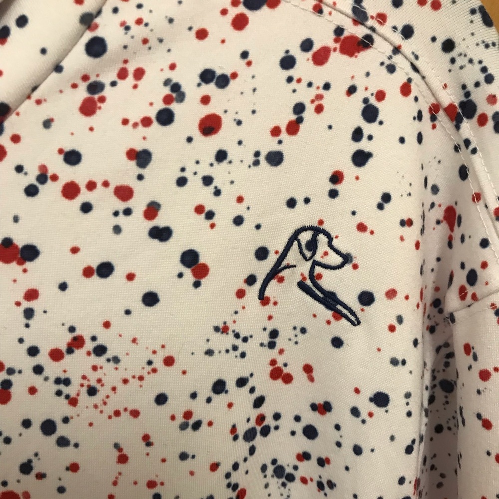 RHOBACK Men’s Hoodie XL - White with Red and Blue Splatter Print EUC - Picture 7 of 11